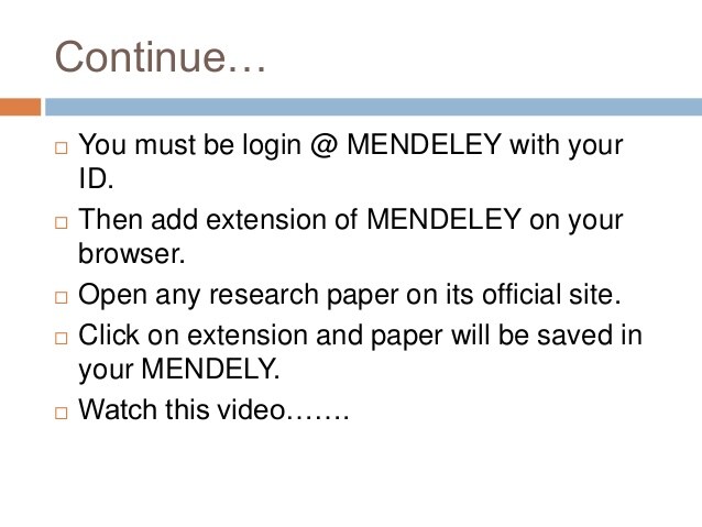 mendeley extension